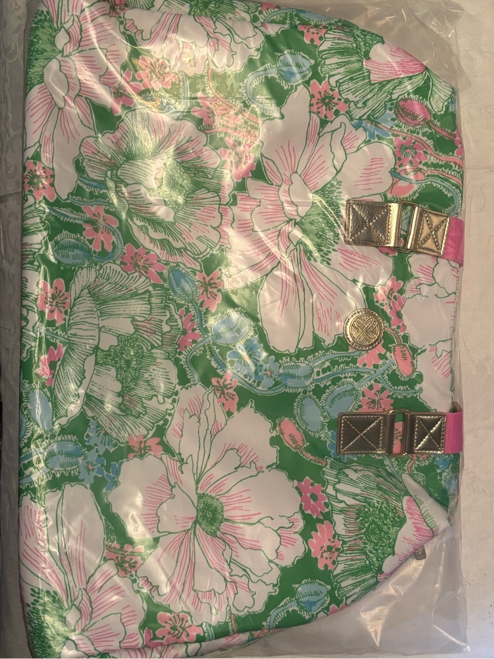 Lilly Pulitzer Pink and Green Floral Weekender